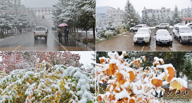 肃南县发布寒潮蓝色预警 迎来今年入秋首场降雪