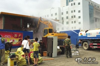 雁滩路最后一处挡道民房拆除